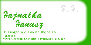 hajnalka hanusz business card